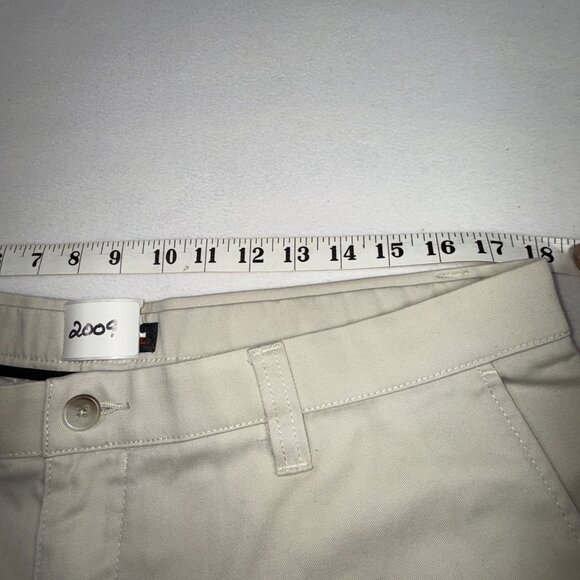 NWOT Cherokee Ultimate Khaki Men's Flat Front Pants Tag Size 36 34 Tan Workwear - Picture 6 of 11